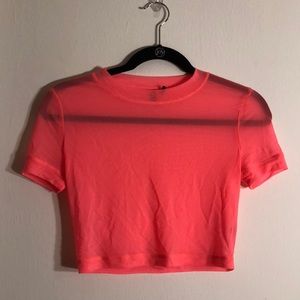 Urban Outfitters Neon Mesh Crop Top!